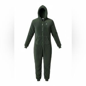 Onepiece Puppy Sherpa Jumpsuit Dark Green XXS NWT Cozy Hooded Fleece Onesie